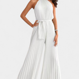 Patrizia Mono Palazzo Pleated with Halter Neck