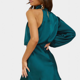 Mara One-Shoulder Mini Draped Dress