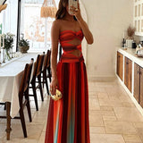 Maisie A-Line Cut Strapless Maxi Dress