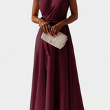 Marla – Long Dress with V-Neck and Fluid Silhouette