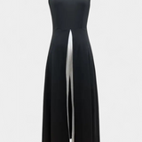 Alicia Elegant Bicolour Sleeveless Set with Wide Trousers