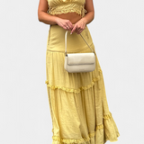 Ilys Romantic Set with Lace Top and Voluminous Long Skirt