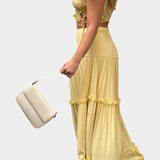 Ilys Romantic Set with Lace Top and Voluminous Long Skirt