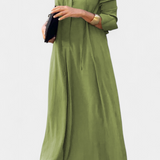 Verónica Long Sleeve Dress with V-Neck