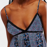 Lexa Boho Floral Chiffon Dress with Open Back