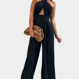 Jessica Mono Halter Cross Back and Wide Leg