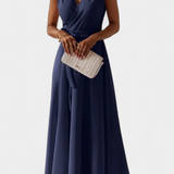 Marla – Long Dress with V-Neck and Fluid Silhouette
