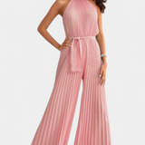 Patrizia Mono Palazzo Pleated with Halter Neck