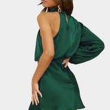 Mara One-Shoulder Mini Draped Dress