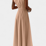 Marla – Long Dress with V-Neck and Fluid Silhouette