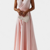 Marla – Long Dress with V-Neck and Fluid Silhouette
