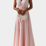 Marla – Long Dress with V-Neck and Fluid Silhouette