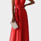 Marla – Long Dress with V-Neck and Fluid Silhouette