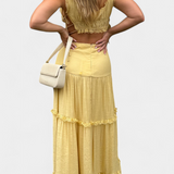 Ilys Romantic Set with Lace Top and Voluminous Long Skirt