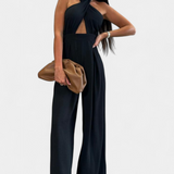 Jessica Mono Halter Cross Back and Wide Leg