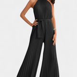 Patrizia Mono Palazzo Pleated with Halter Neck
