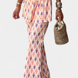 Araceli Printed Set with Blazer and Flared Trousers