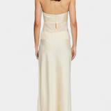 Fjorela Strapless Midi Skirt Set in Butter