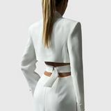 Bernice Midi Blazer Dress with Cut-Out and Open Back