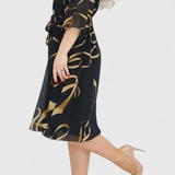 Ame Midi Dress with Belt and Versatile Cut