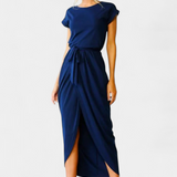 Clarissa Wrap Midi Dress with Side Split