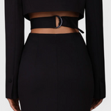 Bernice Midi Blazer Dress with Cut-Out and Open Back