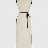 Samanta Sleeveless Dress with Colour Contrast