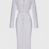 Bernice Midi Blazer Dress with Cut-Out and Open Back