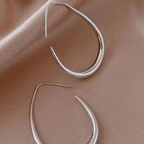 Oval Metal Earrings