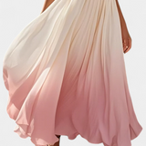 Starla Maxi Dress Halter Pleated with Pearl Details