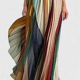 Leticia Long Dress with Soft Fall and Natural Style