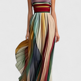 Leticia Long Dress with Soft Fall and Natural Style