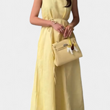 Rosetta Soft Sleeveless Dress with Adjustable Bow