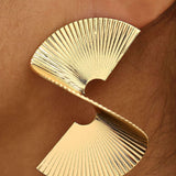 Pleated Metal Earrings