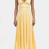 Arlena Pleated Strap Dress with Crossed Back