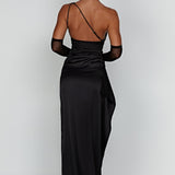 Emberly One-Shoulder Maxi Dress with High Split
