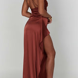 Emberly One-Shoulder Maxi Dress with High Split