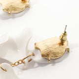 Orchid Petal Drop Earrings