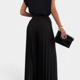 Liora Two-Piece Set with Structured Top and Pleated Trousers
