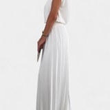 Liora Two-Piece Set with Structured Top and Pleated Trousers