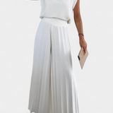 Liora Two-Piece Set with Structured Top and Pleated Trousers