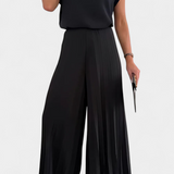 Liora Two-Piece Set with Structured Top and Pleated Trousers