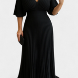 Odele Fluid Pleated Dress with Open Back