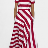 Lustra Maxi Dress with Fluid Cut and Relaxed Fall