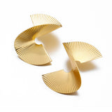 Pleated Metal Earrings