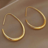 Oval Metal Earrings