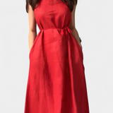 Rosetta Soft Sleeveless Dress with Adjustable Bow