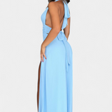 Latisha Halter Neck Dress with High Split