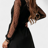 Calandra Elegant Mini Dress with Sophisticated Neckline and Flattering Silhouette