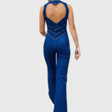 Maisie Denim Jumpsuit with Heart-Shaped Cutout